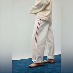 James Street Co. PINSTRIPE TRACK DENIM